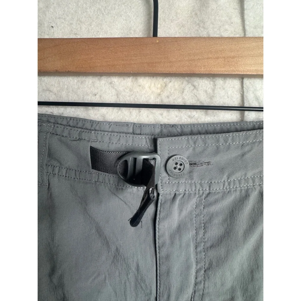 REI Co-op Mens Grey Convertible Zip Off Cargo Hiking Pants Lightweight Stretch